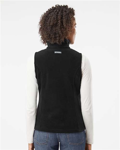 Columbia 212471 Women’s Benton Springs Fleece Vest - Black - model back