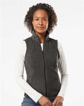 Columbia 212471 Women’s Benton Springs Fleece Vest - Charcoal Heather - model front