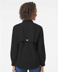 Columbia 212474 Women's PFG Bahama Shirt - Black - model back