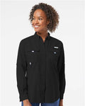 Columbia 212474 Women's PFG Bahama Shirt - Black - model front