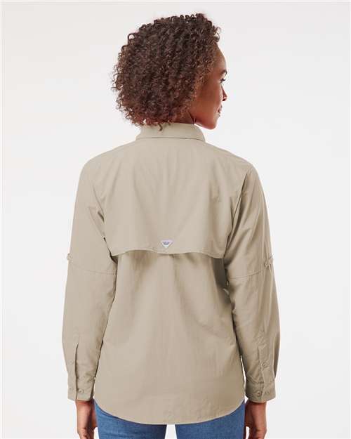 Columbia 212474 Women's PFG Bahama Shirt - Fossil - model back