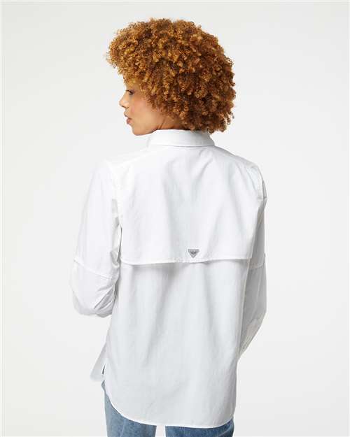 Columbia 212474 Women's PFG Bahama Shirt - White - model back