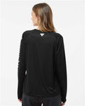 Columbia 212485 Women's PFG Tidal Tee II Long Sleeve - Black/ Cirrus Grey - model back