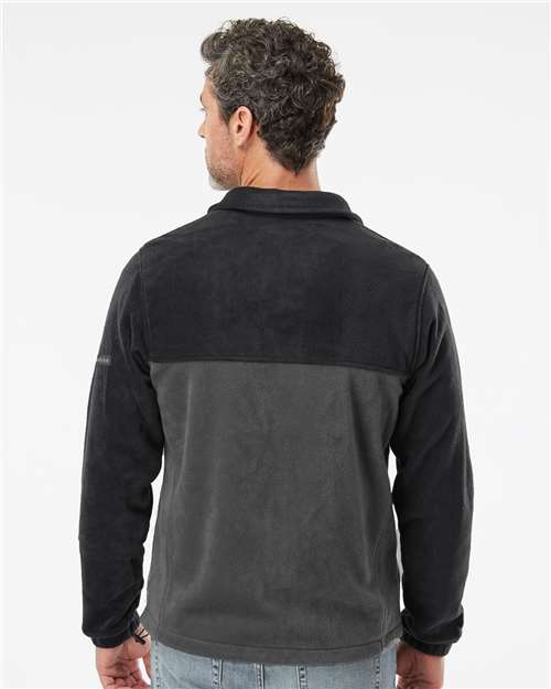 Columbia 212478 Men's Steens Mountain Full Zip 2.0 Jacket - Black/ Grill - model back