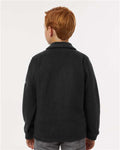 Columbia 212479 Youth Steens Mountain II Fleece Full-Zip Jacket - Black - model back