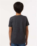 Tultex 235 Youth Fine Jersey T-Shirt - Heather Graphite - model back