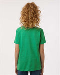 Tultex 235 Youth Fine Jersey T-Shirt - Heather Kelly - model back