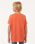 Tultex 235 Youth Fine Jersey T-Shirt - Heather Orange - model back