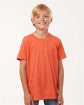 Tultex 235 Youth Fine Jersey T-Shirt - Heather Orange - model front