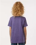 Tultex 235 Youth Fine Jersey T-Shirt - Heather Purple - model back