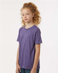 Tultex 235 Youth Fine Jersey T-Shirt - Heather Purple - model side