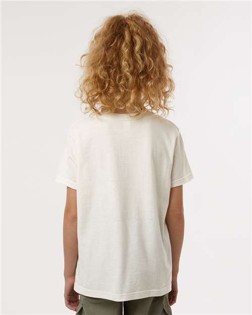 Tultex 235 Youth Fine Jersey T-Shirt - Vintage White - model back
