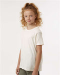 Tultex 235 Youth Fine Jersey T-Shirt - Vintage White - model side