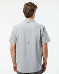 Columbia 212484 Men's PFG Slack Tide Camp Shirt - Cool Grey - model back