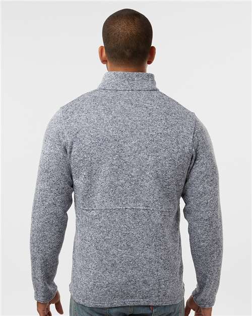 Columbia 209574 Men's Alto Pass Fleece Full-Zip Jacket - Dark Mountain Heather - model back
