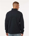 Columbia 209573 Men's Alto Pass Fleece Half-Snap Pullover - Black - model back