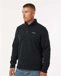 Columbia 209573 Men's Alto Pass Fleece Half-Snap Pullover - Black - model side