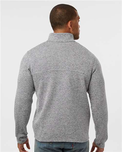 Columbia 209573 Men's Alto Pass Fleece Half-Snap Pullover - City Grey Heather - model back