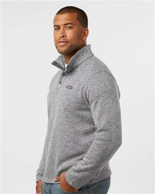 Columbia 209573 Men's Alto Pass Fleece Half-Snap Pullover - City Grey Heather - model side