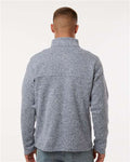 Columbia 209573 Men's Alto Pass Fleece Half-Snap Pullover - Dark Mountain Heather - model back