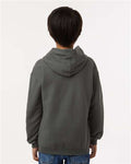 Tultex 320Y Youth Hooded Sweatshirt - Charcoal - model back
