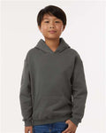 Tultex 320Y Youth Hooded Sweatshirt - Charcoal - model front