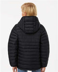 Columbia 209002 Youth Powder Lite II Hooded Jacket - Black - model back