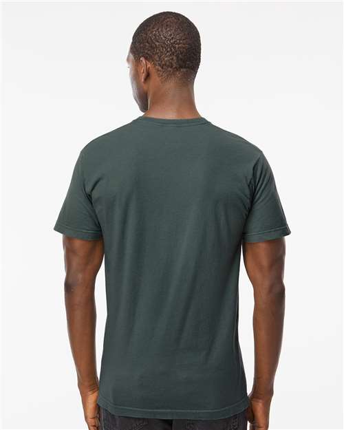 M&O 6500M Unisex Vintage Garment-Dyed T-Shirt - Blue Spruce - model back