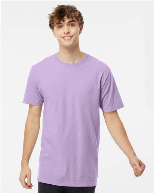 M&O 6500M Unisex Vintage Garment-Dyed T-Shirt - Orchid - model front