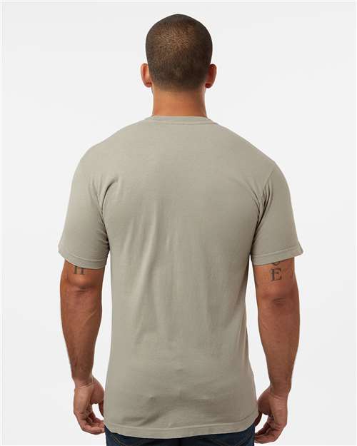 M&O 6500M Unisex Vintage Garment-Dyed T-Shirt - Sandstone - model back