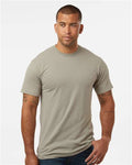 M&O 6500M Unisex Vintage Garment-Dyed T-Shirt - Sandstone - model front