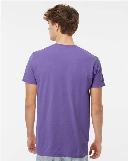 M&O 6500M Unisex Vintage Garment-Dyed T-Shirt - Violet - model back