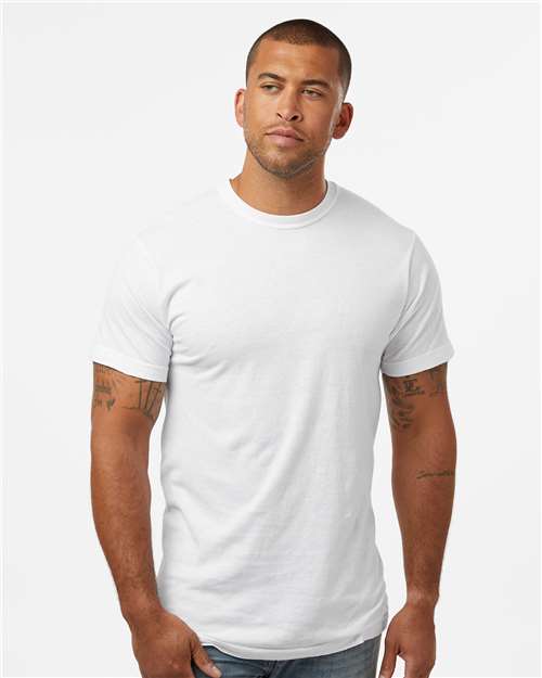 M&O 6500M Unisex Vintage Garment-Dyed T-Shirt - White - model front