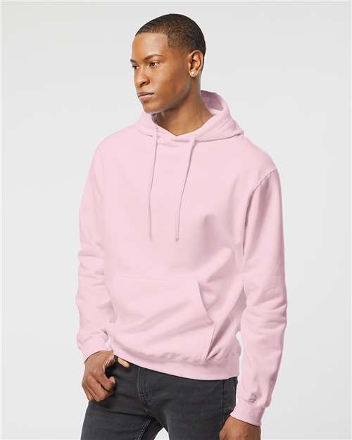 Tultex 320 Unisex Fleece Hooded Sweatshirt - Light Pink - model side