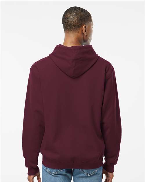 Tultex 320 Unisex Fleece Hooded Sweatshirt - Maroon - model back