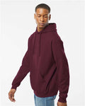 Tultex 320 Unisex Fleece Hooded Sweatshirt - Maroon - model side