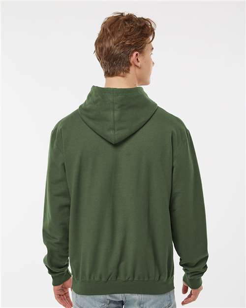 Tultex 320 Unisex Fleece Hooded Sweatshirt - Military Green - model back