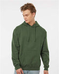Tultex 320 Unisex Fleece Hooded Sweatshirt - Military Green - model front