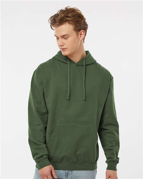 Tultex 320 Unisex Fleece Hooded Sweatshirt - Military Green - model front