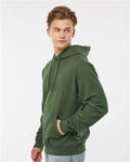 Tultex 320 Unisex Fleece Hooded Sweatshirt - Military Green - model side