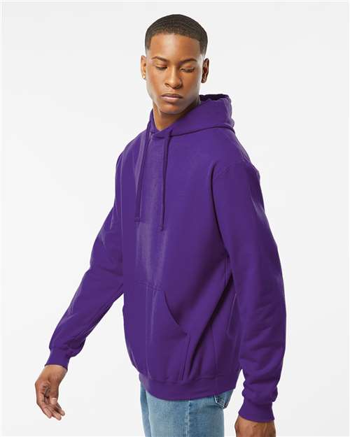 Tultex 320 Unisex Fleece Hooded Sweatshirt - Purple - model side