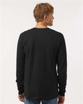 Tultex 202LS Unisex Fine Jersey Long Sleeve T-Shirt - Black - model back