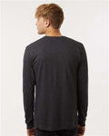 Tultex 202LS Unisex Fine Jersey Long Sleeve T-Shirt - Heather Graphite - model back