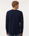 Tultex 202LS Unisex Fine Jersey Long Sleeve T-Shirt - Navy - model back