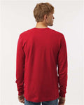 Tultex 202LS Unisex Fine Jersey Long Sleeve T-Shirt - Red - model back