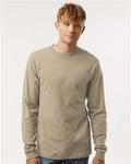 Tultex 202LS Unisex Fine Jersey Long Sleeve T-Shirt - Sand - model front