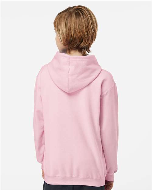 Tultex 320Y Youth Hooded Sweatshirt - Light Pink - model back
