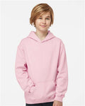 Tultex 320Y Youth Hooded Sweatshirt - Light Pink - model front