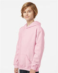 Tultex 320Y Youth Hooded Sweatshirt - Light Pink - model side