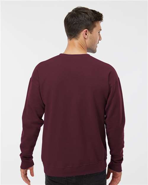 Tultex 340 Unisex Fleece Crewneck Sweatshirt - Maroon - model back